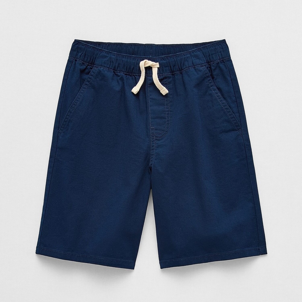 MSRP $20 Thereabouts Kid Boys L 14/16 Husky Blue Herald Canvas Pull-On Short